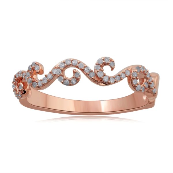 0.15 Carat Wedding Band Ring in 10KT Rose Gold