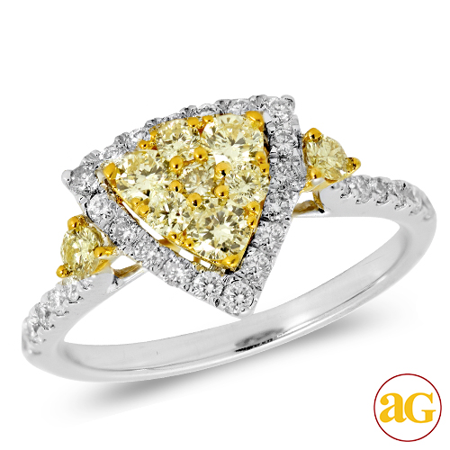 14KW 1.00CTW FANCY YELLOW DIAMOND RING