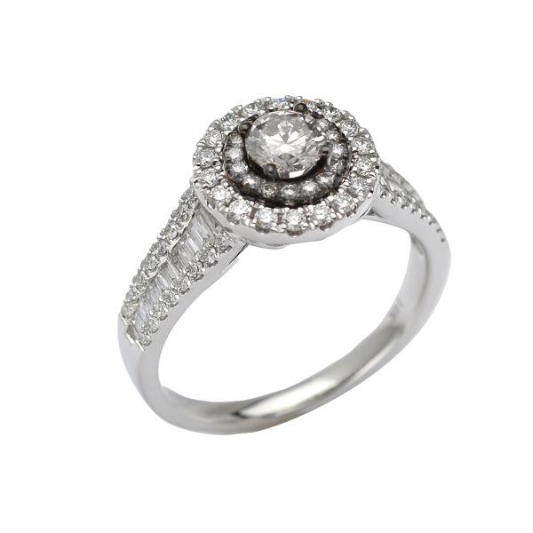 14KW+R 1.10CTW DIAMOND BRIDAL RING