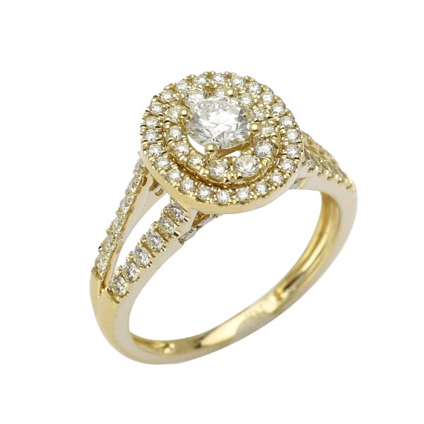 14KY 1.26CTW DIAMOND BRIDAL RING