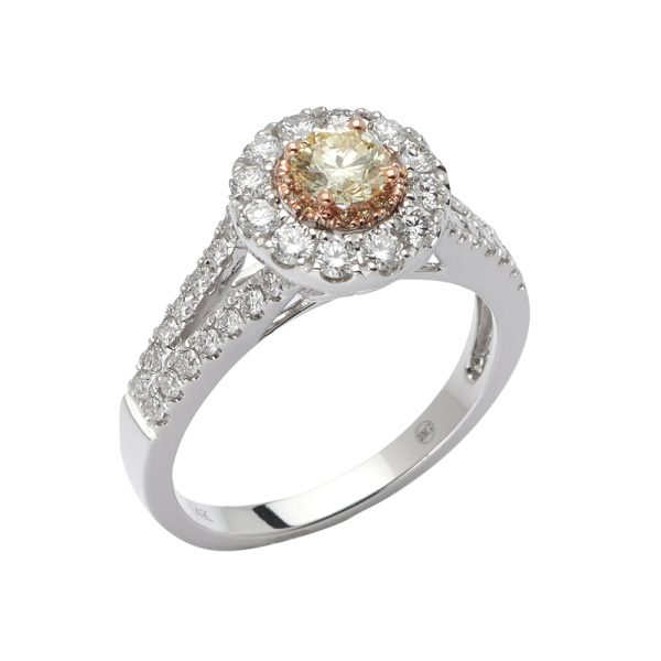 14KW+R 1.15CTW DIAMOND BRIDAL RING