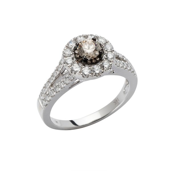 14KW+R 1.15CTW DIAMOND BRIDAL RING