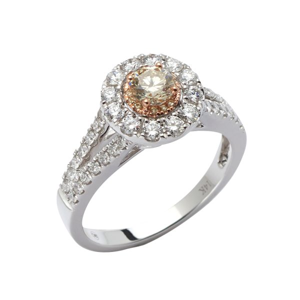 14KW+R 1.14CTW DIAMOND BRIDAL RING