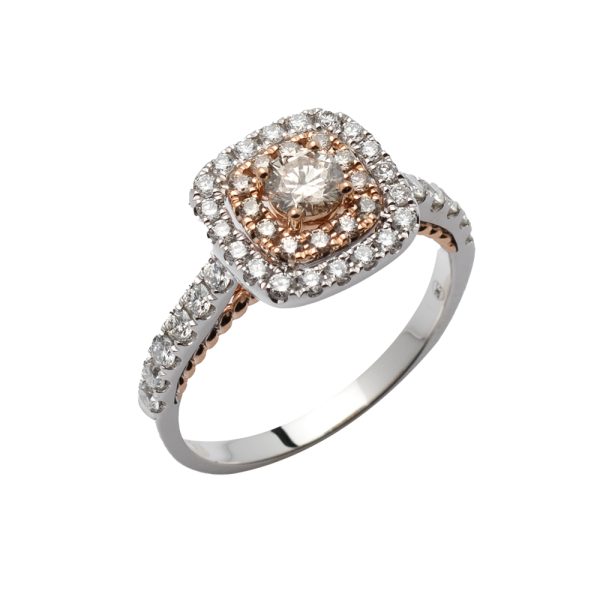 14KW+R 1.01CTW DIAMOND BRIDAL RING