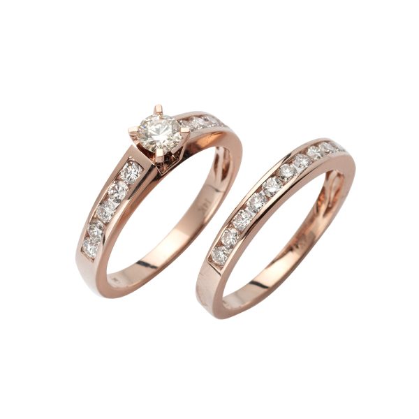 14KR 1.17CTW DIAMOND BRIDAL SET