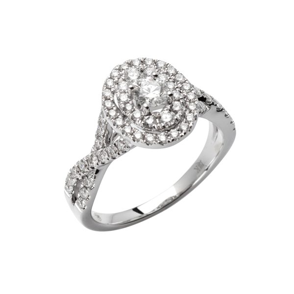 14KW 0.91CTW DIAMOND BRIDAL RING