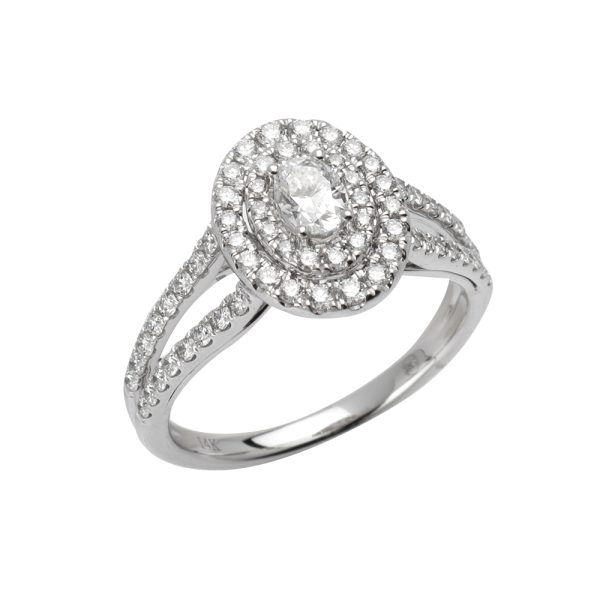 14KW 0.95CTW DIAMOND BRIDAL RING