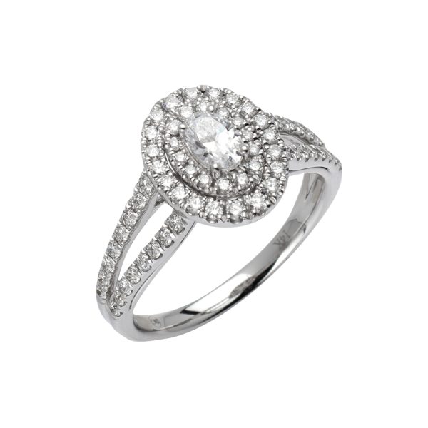 14KW 0.95CTW DIAMOND BRIDAL RING