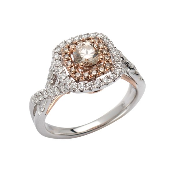 14KW+R 1.11CTW DIAMOND BRIDAL RING