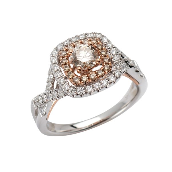 14KW+R 1.12CTW DIAMOND BRIDAL RING