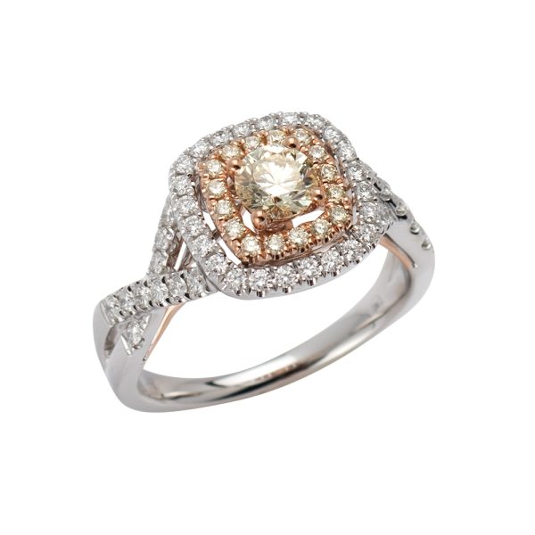 14KW+R 1.11CTW DIAMOND BRIDAL RING