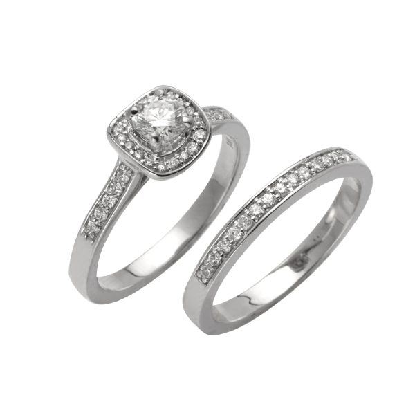 14KW 0.75CTW DIAMOND BRIDAL SET RING