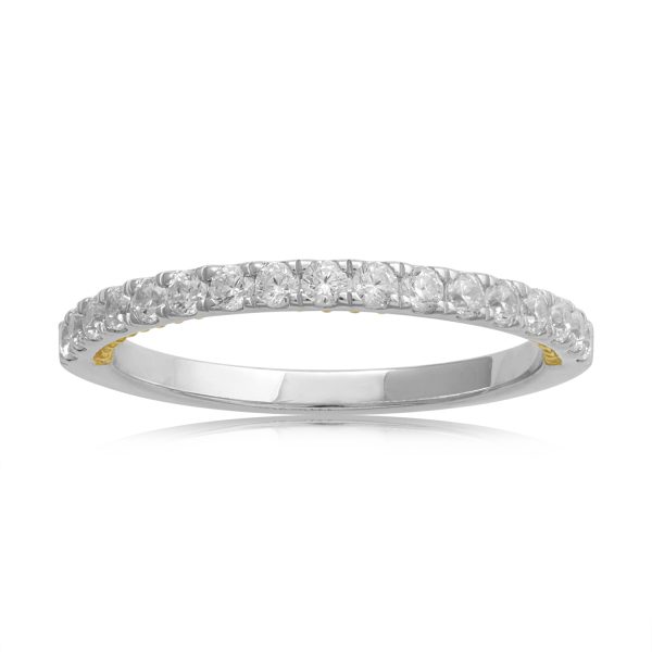 0.38 Carat Diamond Anniversary Ring in 14KT Yellow and White Gold