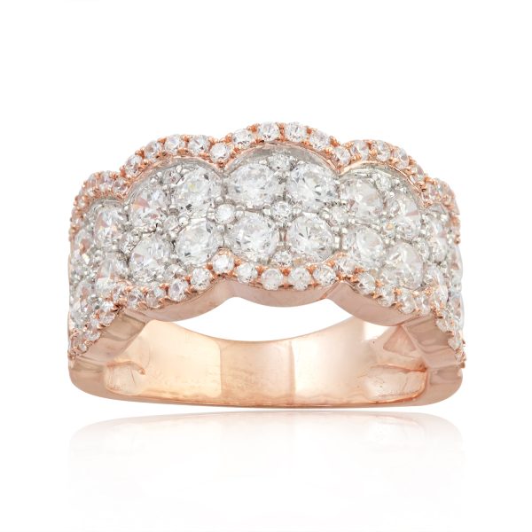 2 Carat Diamond Wedding Band Ring in 14k Rose Gold