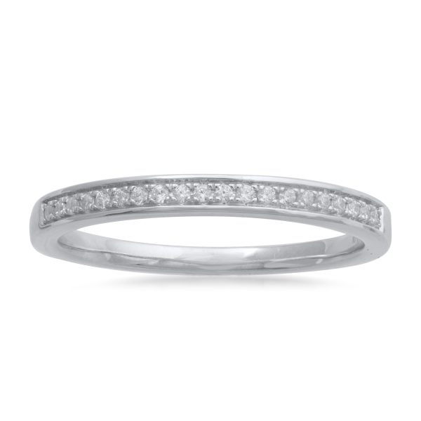 0.1 Carat Wedding Band Ring in 10KT White Gold