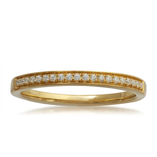 0.1 Carat Wedding Band Ring in 10KT Yellow Gold