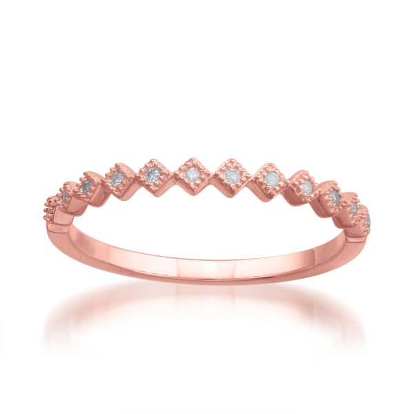 0.05 Carat Diamond Anniversary Ring in 14KT Rose Gold