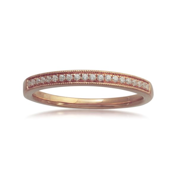 0.1 Carat Wedding Band Ring in 10KT Rose Gold