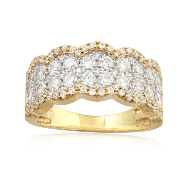 1.5 Carat Diamond Wedding Band Ring in 14k Yellow Gold