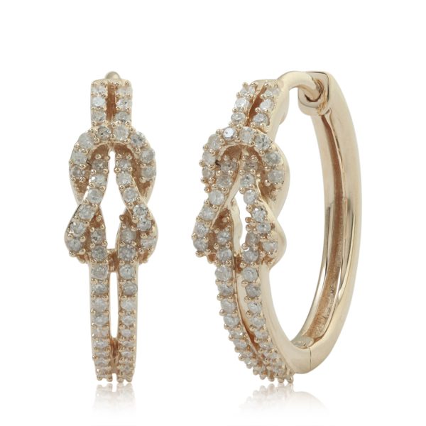 0.33 Carat Diamond Hoop Earrings in 10k Rose Gold