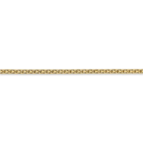 14k 1.8mm Lightweight Bismark Flat Chain - Image 2