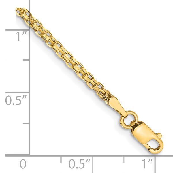 14k 1.8mm Lightweight Flat Bismark Chain - Image 2