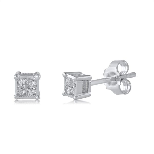 14KT W EARR .1000