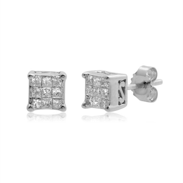 0.25 Carat Diamond Stud Earrings in 14k White Gold