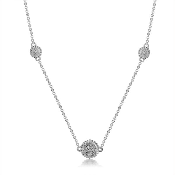 0.21 Carat Fashion Diamond Necklace in 10KT White Gold