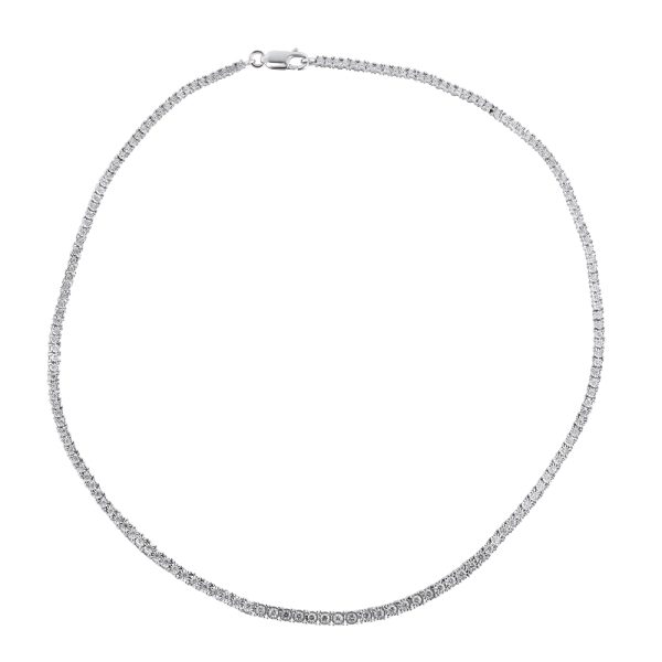 1 1/2 Carat Diamond Necklace in 10K White Gold