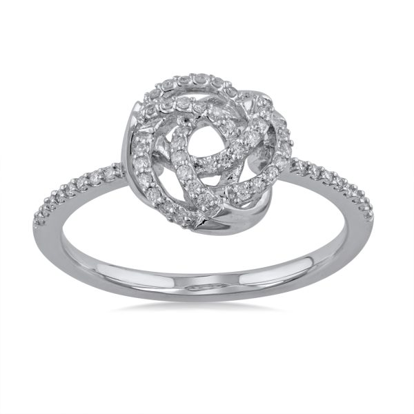 0.15 Carat Fashion Diamond Ring in 10KT White Gold