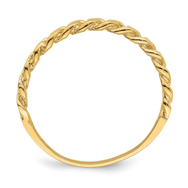 14k Chain Link Band Ring - Image 2