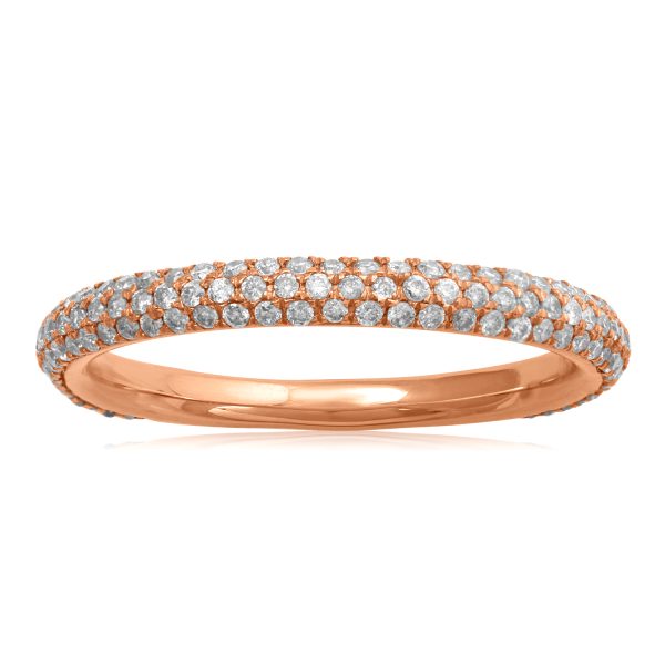 0.5 Carat Wedding Band Ring in 14KT Rose Gold