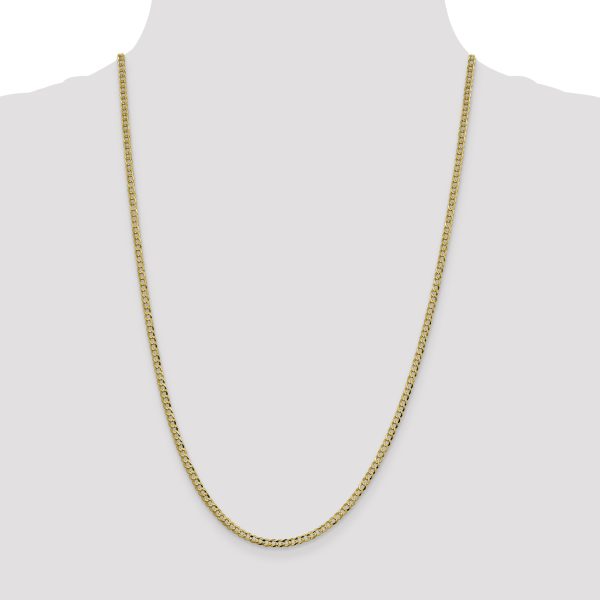 14k 3.1mm Lightweight Flat Cuban Chain - Image 2