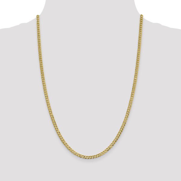 14k 3.7mm Lightweight Flat Cuban Chain - Image 2