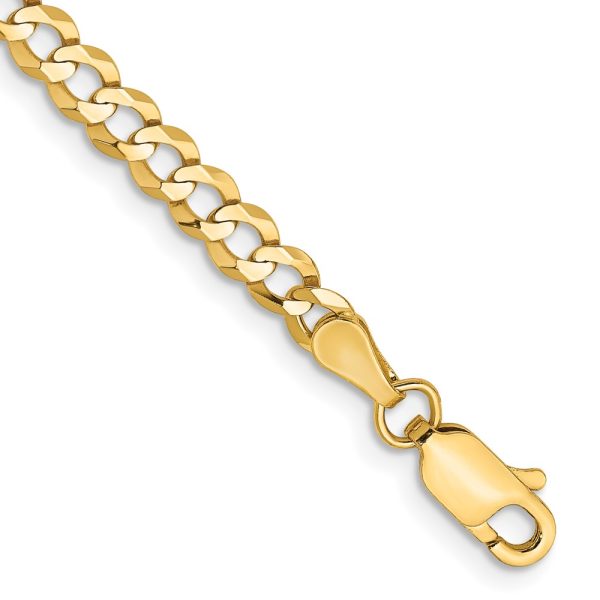 14k 3.7mm Lightweight Flat Cuban Chain