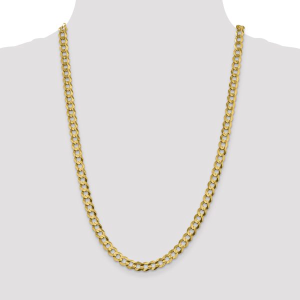 14k 7.2mm Lightweight Flat Cuban Chain - Image 2