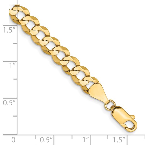 14k 7.2mm Lightweight Flat Cuban Chain - Image 2