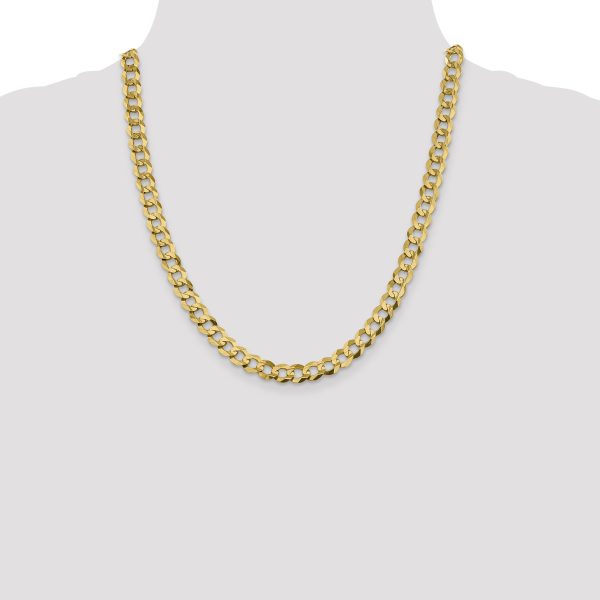 14k 8.3mm Lightweight Flat Cuban Chain - Image 2