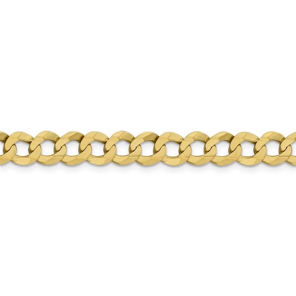 14k 8.3mm Lightweight Flat Cuban Chain - Image 3