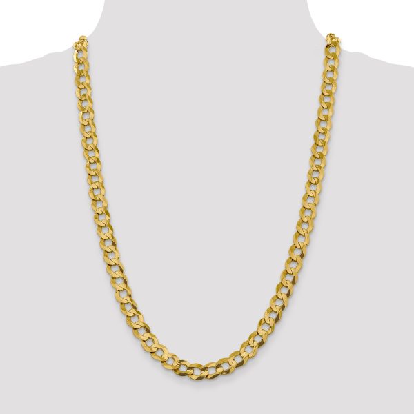 14k 9.4mm Lightweight Flat Cuban Chain - Image 2