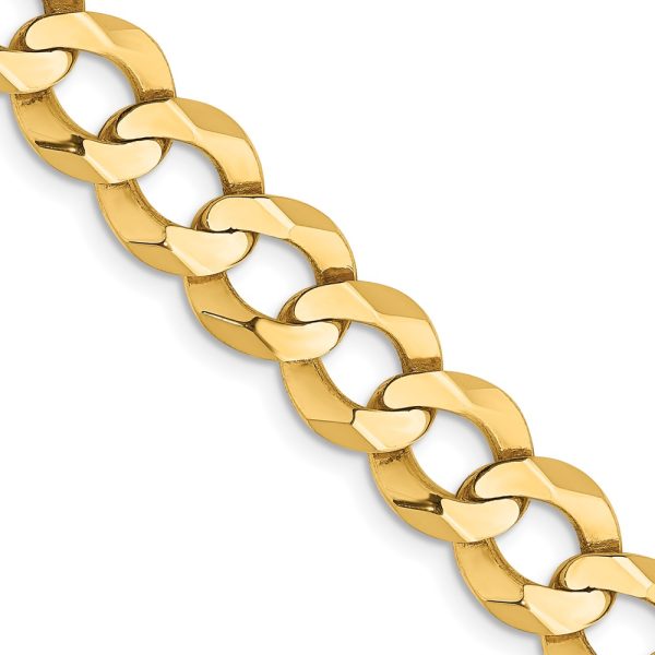 14k 9.4mm Lightweight Flat Cuban Chain