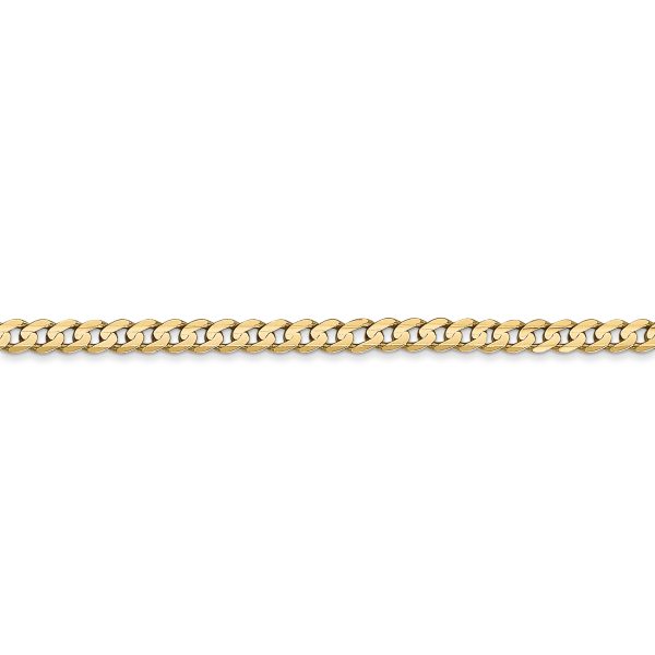 14k 3mm Open Concave Curb Chain - Image 2