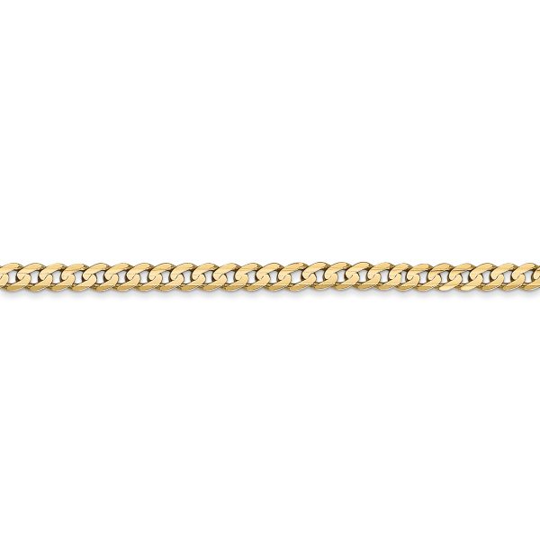 14k 3mm Open Concave Curb Chain - Image 2