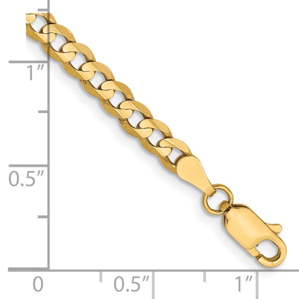 14k 3.8mm Open Concave Curb Chain - Image 2