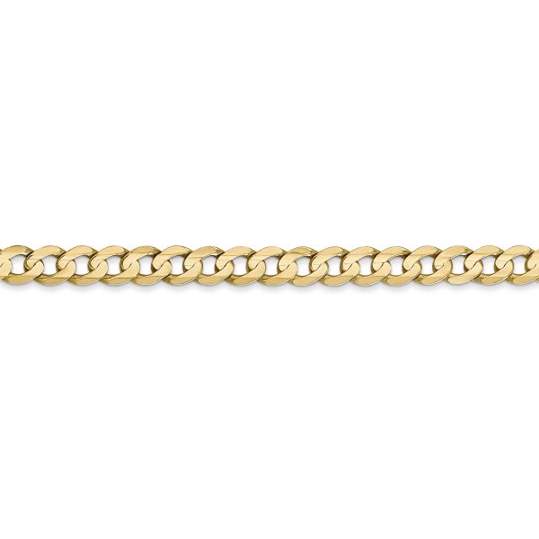 14k 4.5mm Open Concave Curb Chain - Image 2