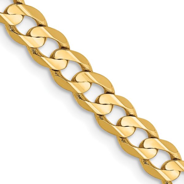 14k 4.5mm Open Concave Curb Chain