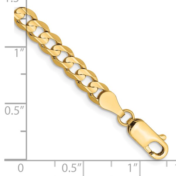 14k 4.5mm Open Concave Curb Chain - Image 2