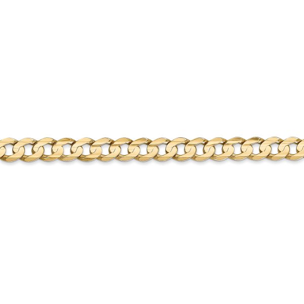 14k 5.25mm Open Concave Curb Chain - Image 2