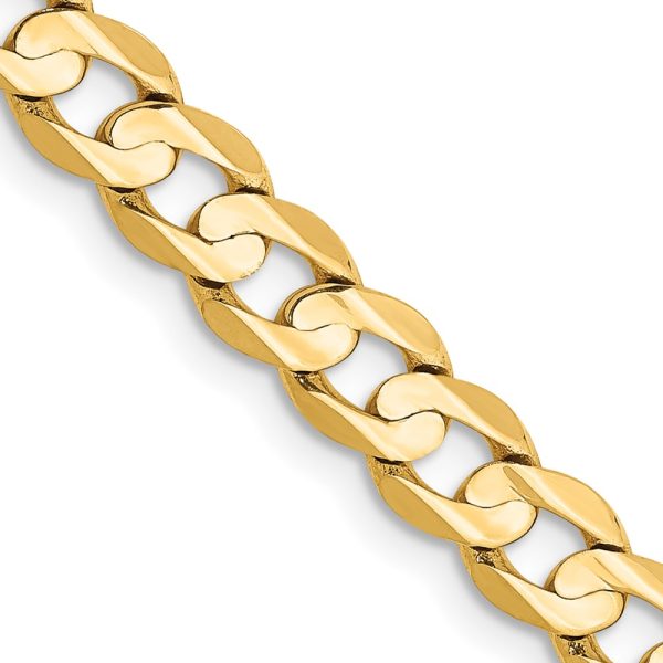 14k 5.25mm Open Concave Curb Chain